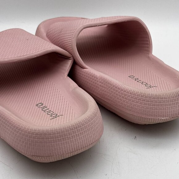 Joomra Pink Slip On Slides Sandals Comfort Cushion Pool Shower Rubber Womens 9 - Picture 4 of 5